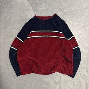 Red and Black Striped Sweater